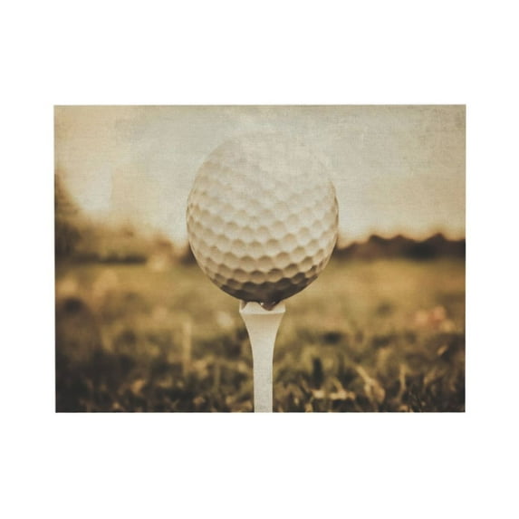 AEFER Canvas Print Wall Art Golf Ball Golfing Course Sports Gym Athletics School Kid's Room Vintage Retro Antique Photography Realism Decorative Classic Historic Dramatic Unframe: 20x16inch(50x40cm)