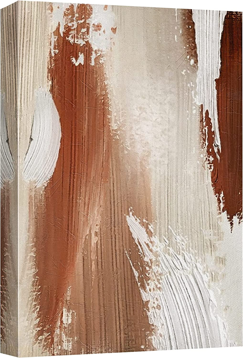 AEFER Canvas Print Wall Art Grunge Rust Paint Stroke Landscape Abstract ...