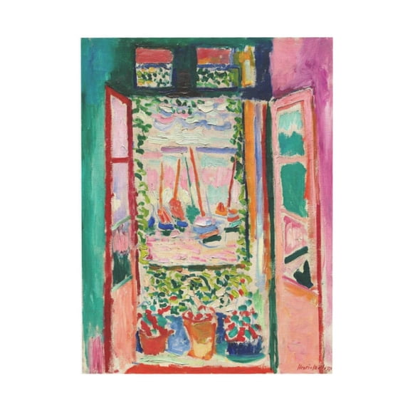 AEFER Canvas Print Wall Art Open Window Collioure 1905 by Henri Mattise Abstract Colorful Art Matisse Posters Canvas Prints for Wall and Home Office Decor Unframe: 12x16inch(30x40cm)