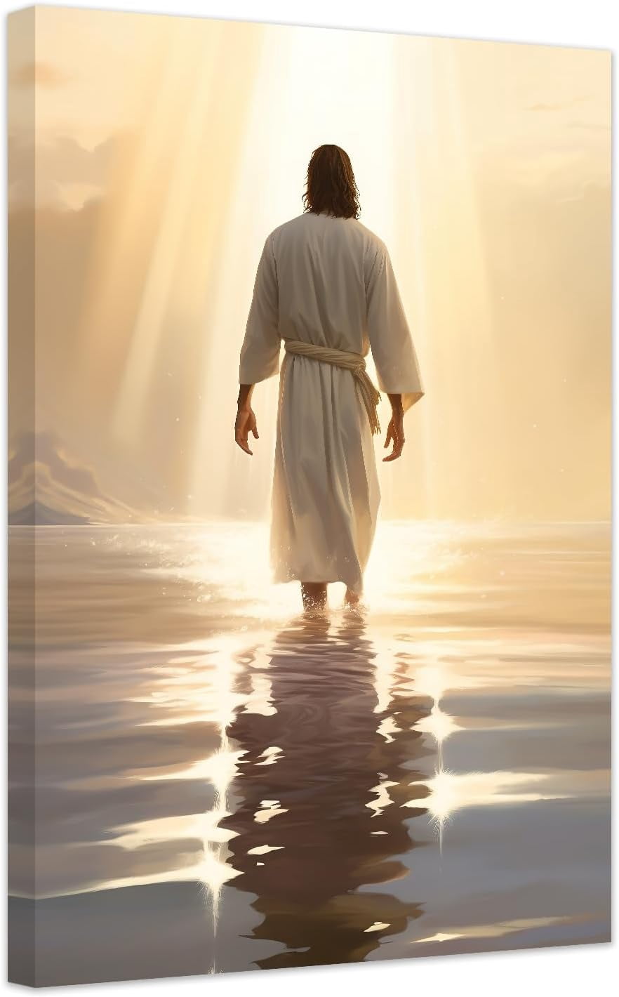 AEFER Christian Wall Art Jesus Walking On Water Poster Jesus Christ ...