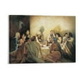 thumbnail image 1 of AEFER Christian Wall Art Last Supper Wall Decor-The Last Supper Painting Canvas Print Art, Jesus Last Supper Picture Art For Living Room Dinning Room Frame: 24x20inch(60x50cm), 1 of 5