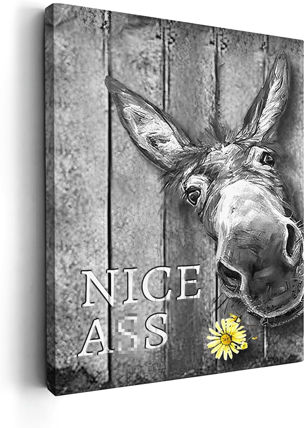 WARDOS Funny Donkey Doormat - 17"x30", Farmhouse Bathroom Or Front Door Mat, Indoor/Outdoor, Linen Top