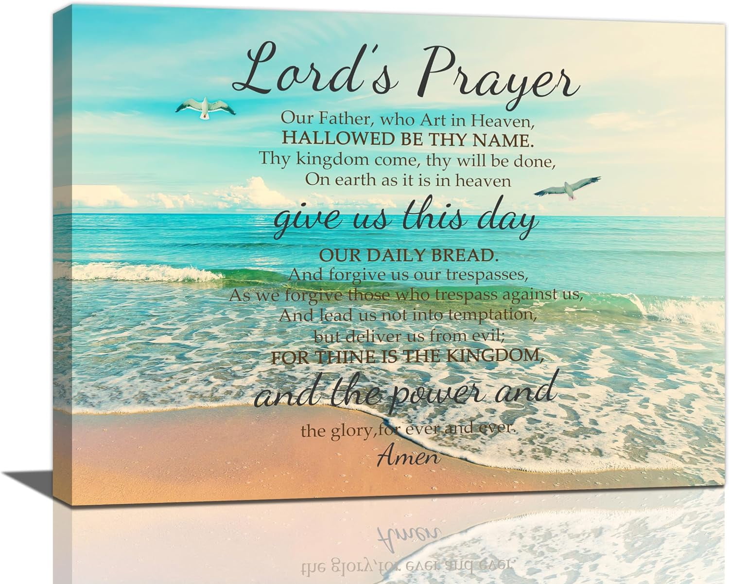 AEFER Our Father Prayer Wall Art The Lord's Prayer Pictures Wall Decor
