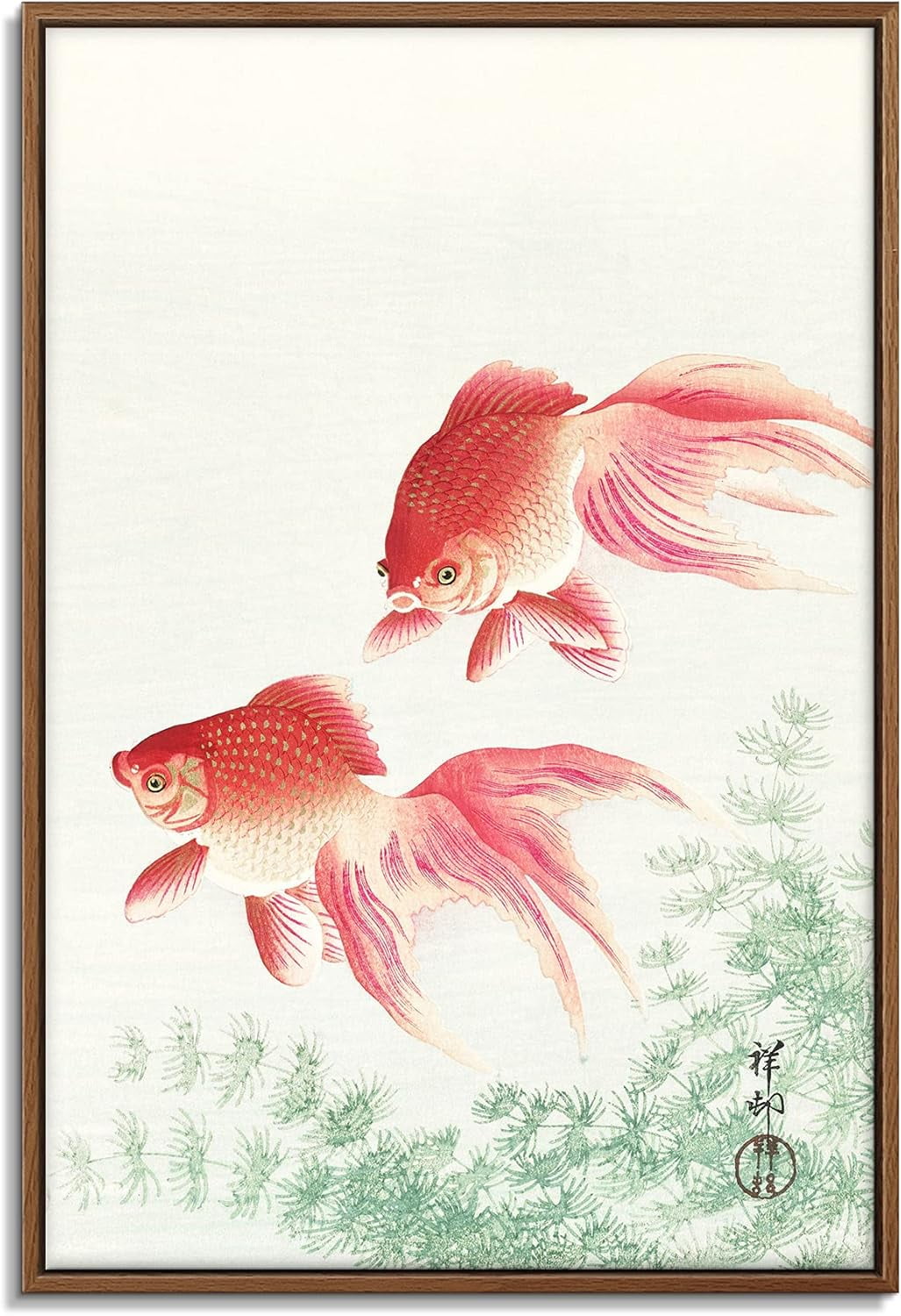 AEFER Floating Frame Canvas Print Wall Art - Japanese Woodblock Art Two ...