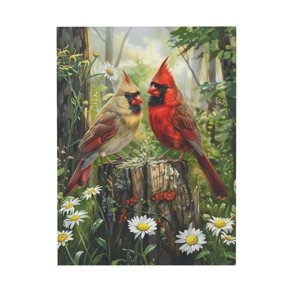 AEFER Forests Birds Decor Wall Art Cardinal Bird Wall Decor Cardinal Poster Birds Pictures for Wall Bird Canvas Print Painting Unframed Artwork for Bathroom Bedroom Living Room 12"x16"