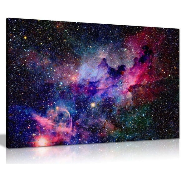 AEFER Galaxy Stars Cosmic Space Canvas Wall Art Picture Print Unframe: 18x12inch(45x30cm)