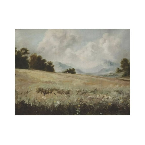 AEFER Vintage, Vintage Countryside Canvas Oil Painting Farmhouse Decor, Rustic Antique Landscape Bathroom Wall Decor for Room, Gifts for Friends or Family Unframe: 14x11inch(36x28cm)