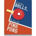 AEFER Grab Your Balls, It's Time for Ping Pong Ping Pong Wall Art Decor ...