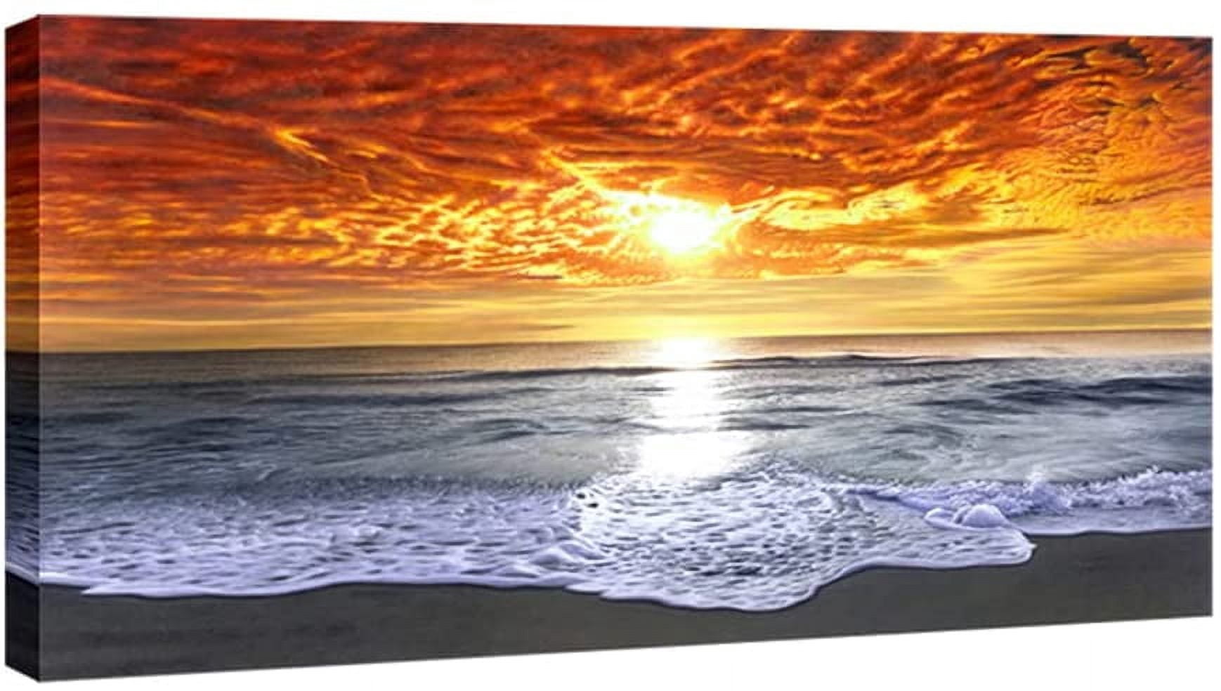 Pyradecor taglia XL Sunset Bridge 5 pannelli HD Canvas Prints Seascape Artwork Landscape canvas Art for home °² ¶ ¨ decorazione dell' ufficio interior design