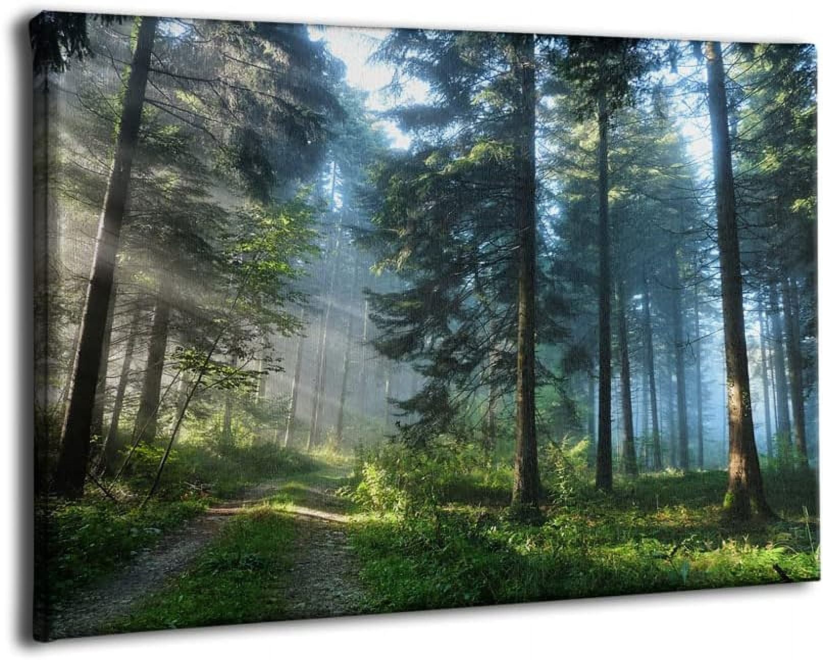 AEFER Green Pine Tree Canvas Wall Art Nature Pictures Canvas Artwork ...