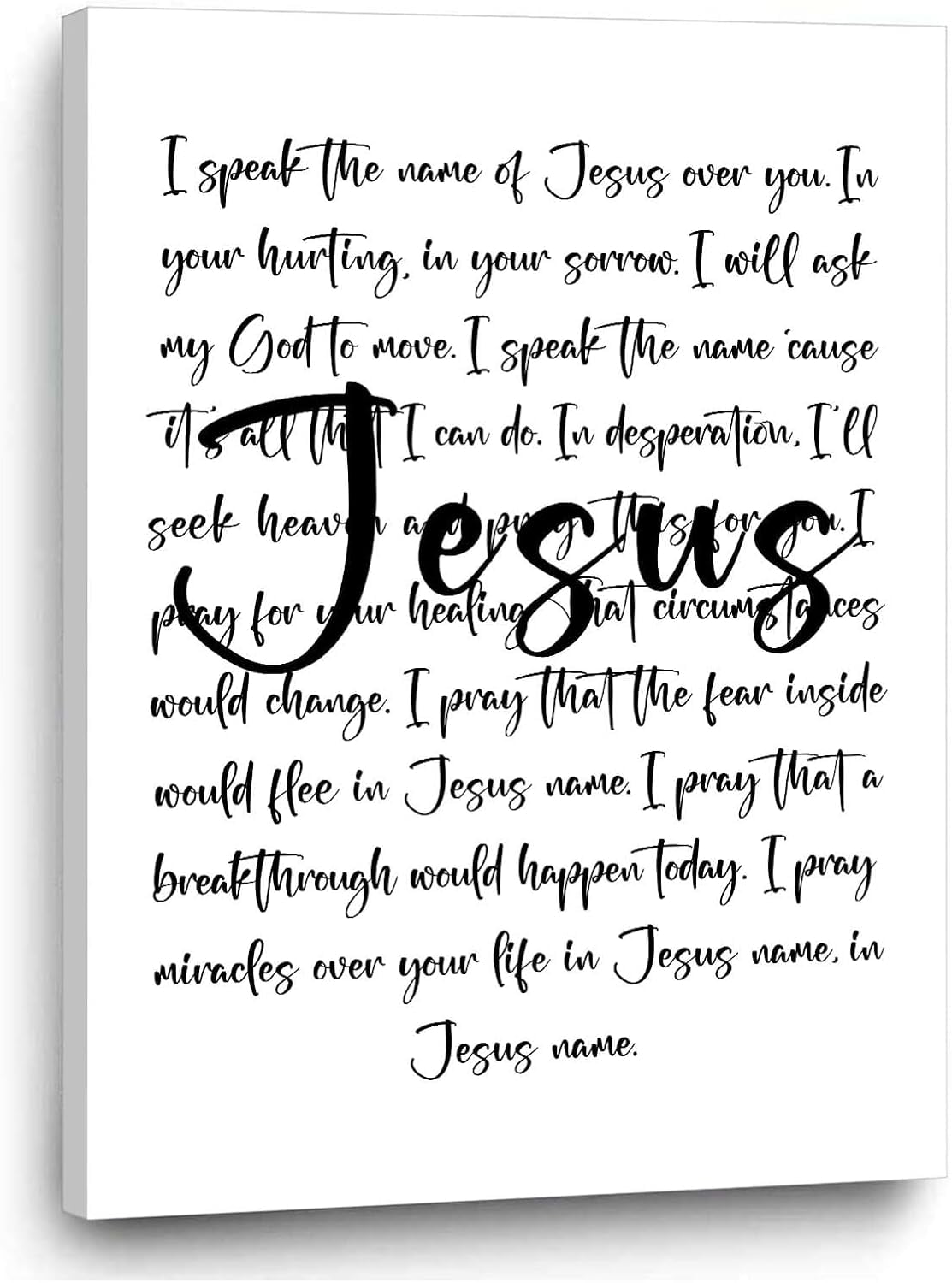 AEFER I Speak the Name of Jesus Poster Religious Wall Art Christian ...