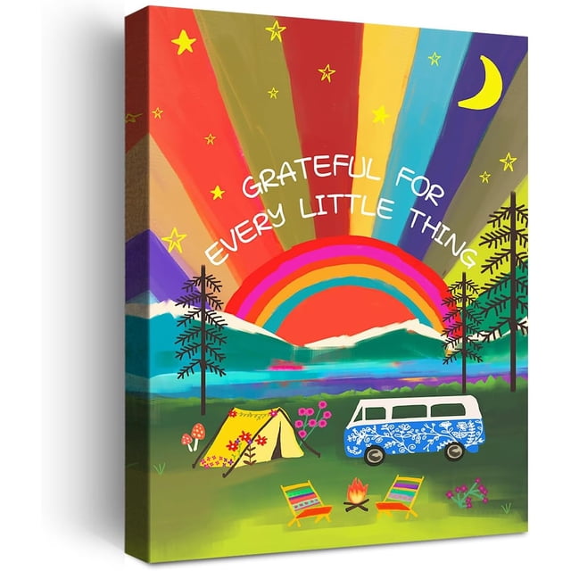 AEFER Inspirational Wall Art Decor for Girls Room,Grteful for Every