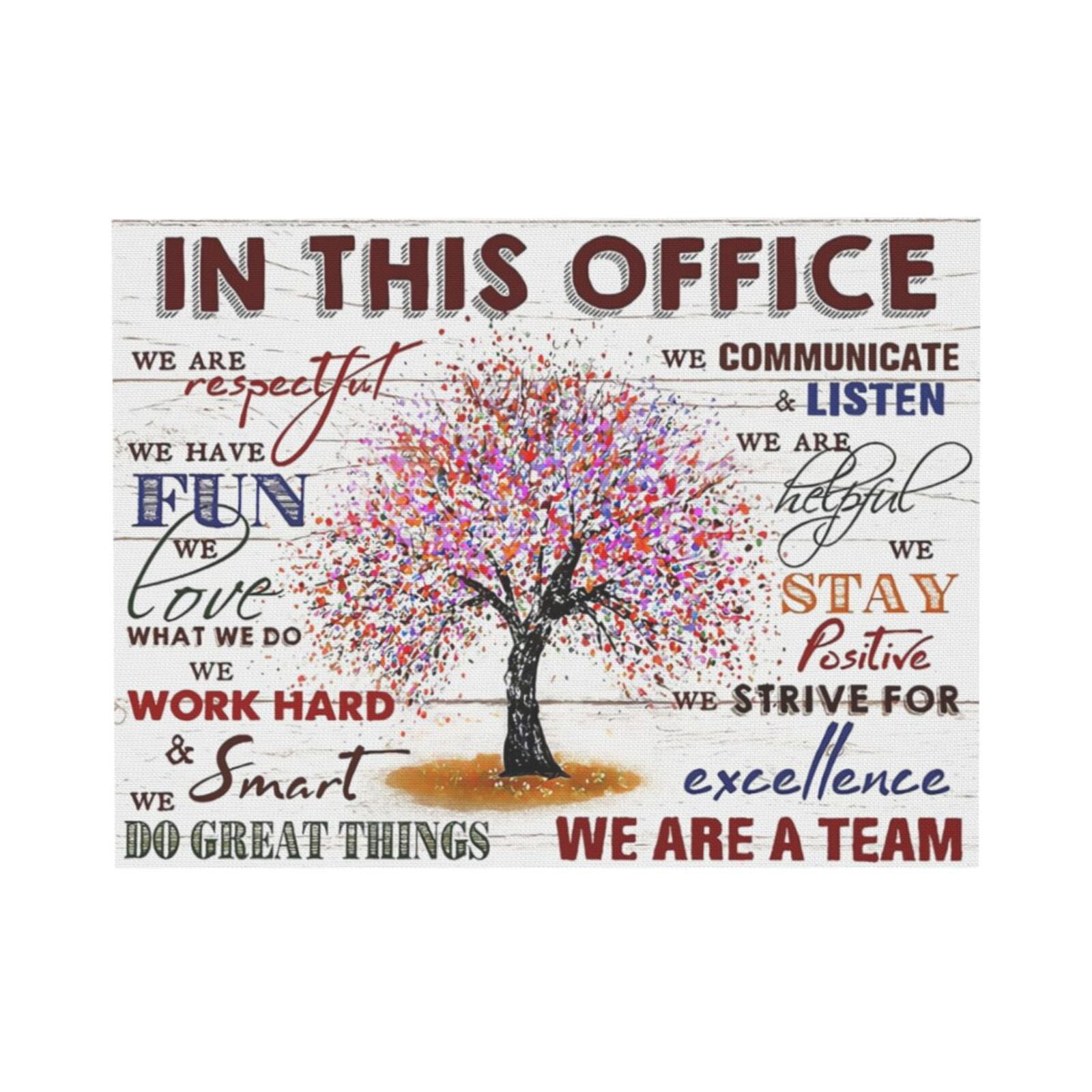 AEFER Inspirational Wall Art for Office In This Office Canvas Wall Art ...
