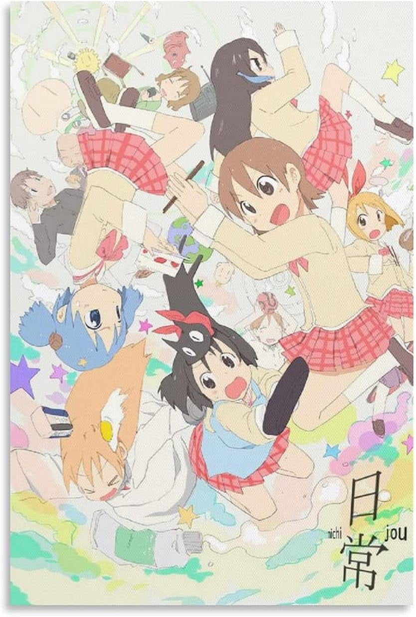 Aefer Japanese Slice Of Life Manga Series Anime Nichijou Retro Poster