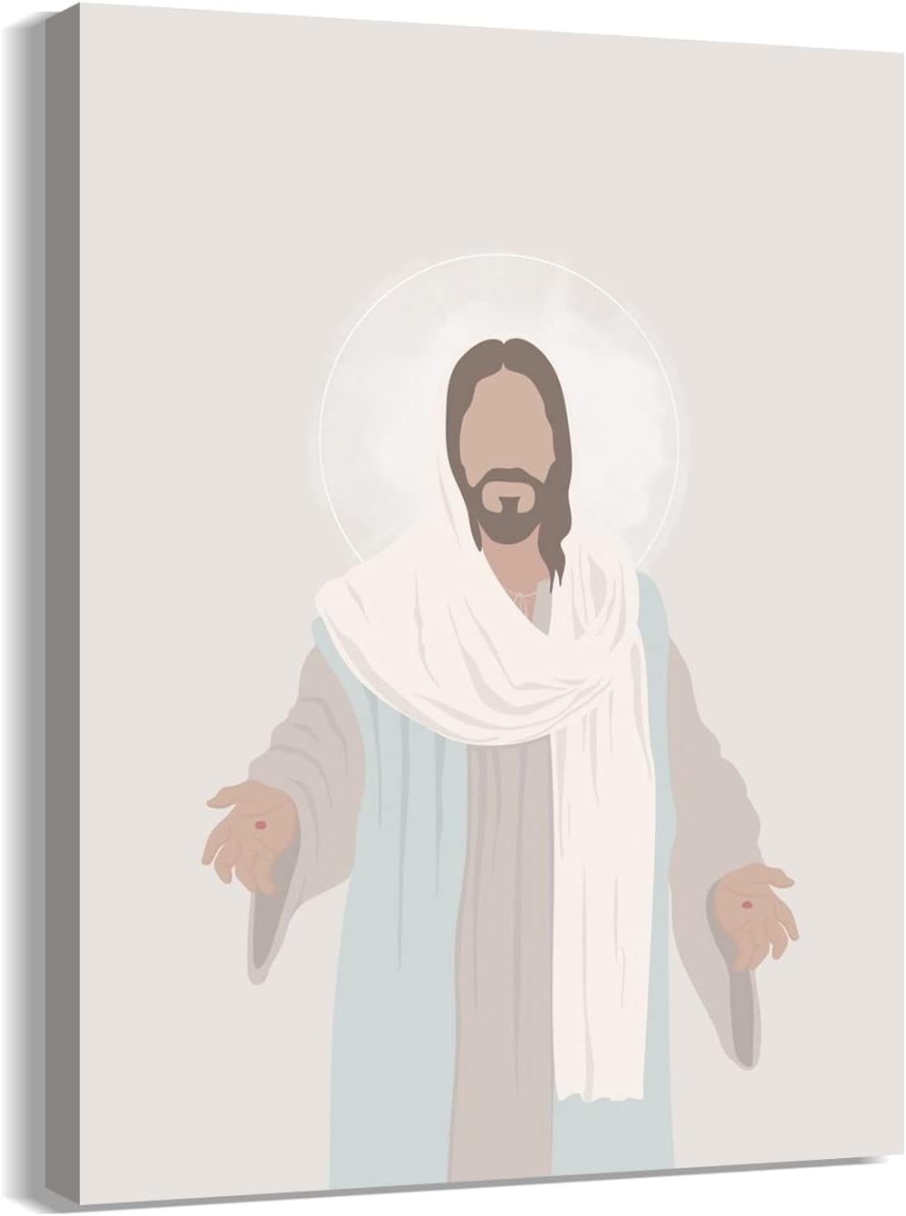 AEFER Jesus Canvas Painting, Christian Wall Art Decor, Framed God Print ...
