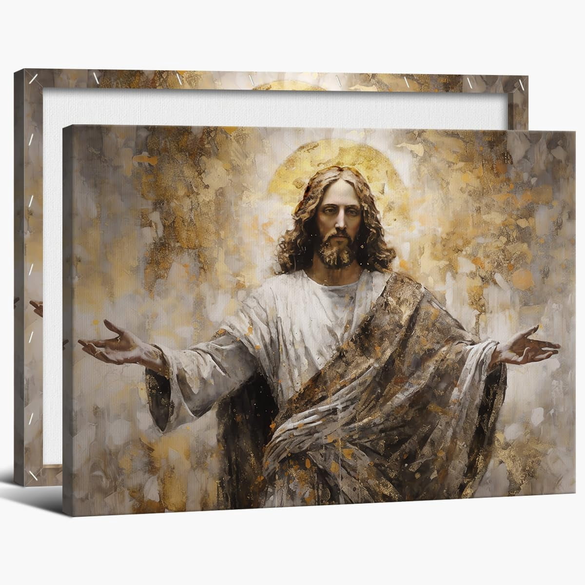 AEFER Jesus Paintings Wall Art Christian Canvas Print Poster White and ...