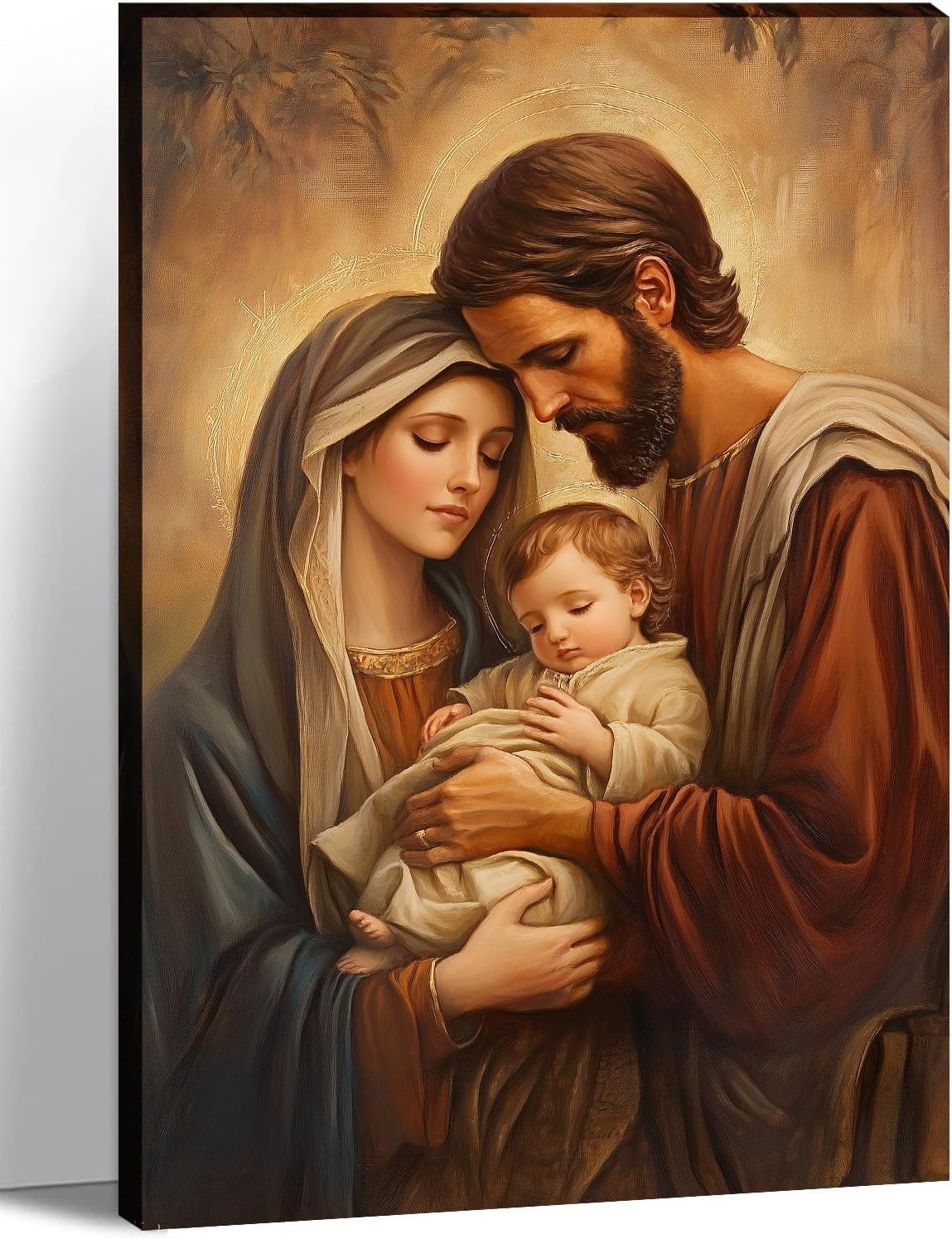 AEFER Jesus and Virgin Mary Picture Holy Family Canvas Wall Art ...