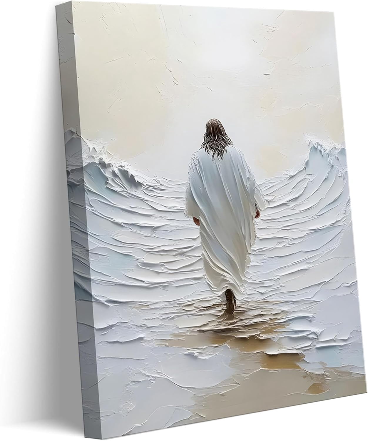 AEFER Jesus Walking On Water Canvas Wall Art Jesus Walking On Water ...