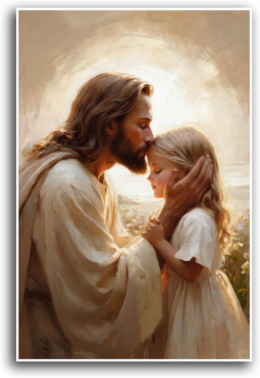 AEFER Jesus With Woman Jesus kissing Girl savior love Inspirational ...