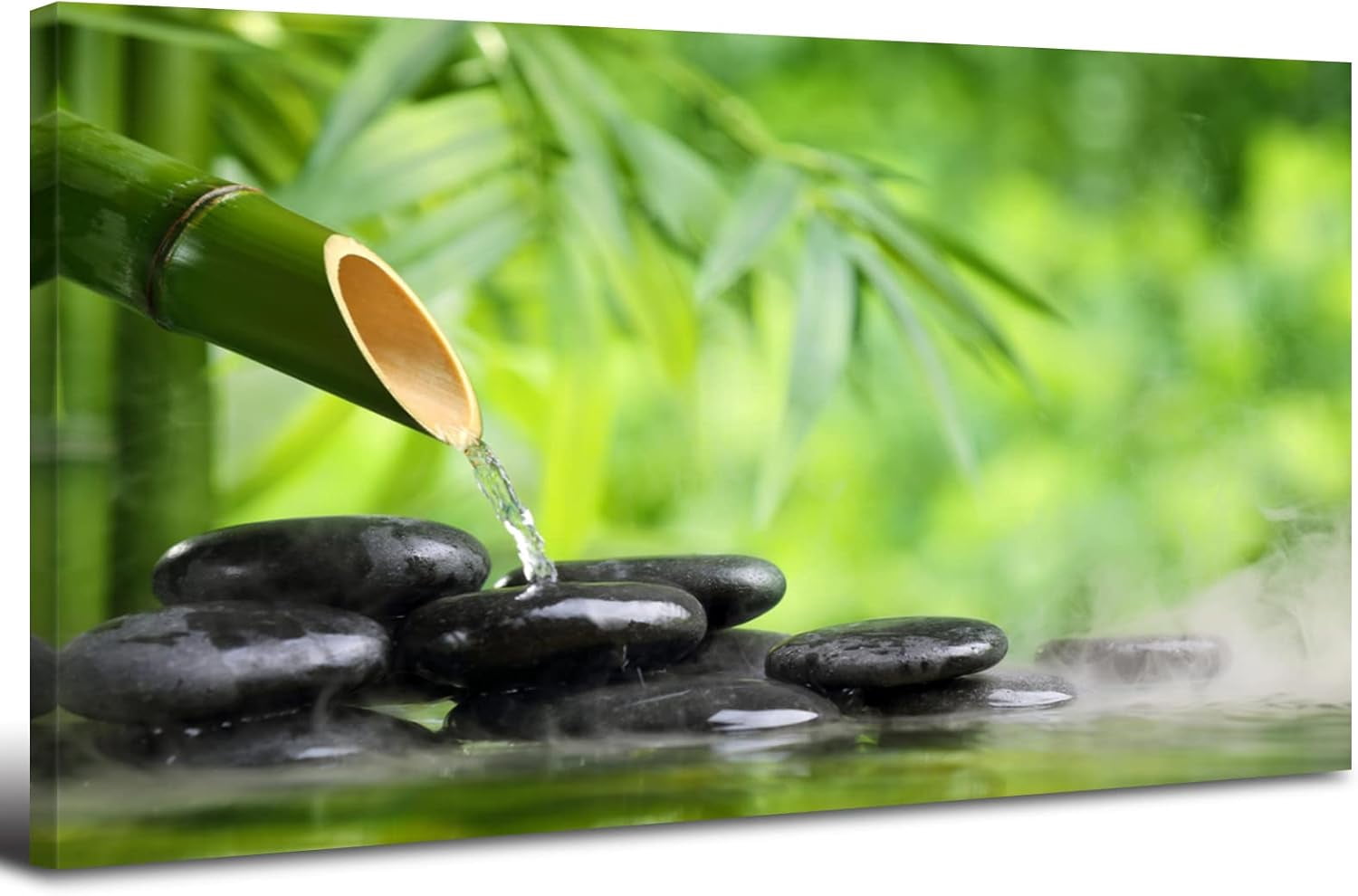 AEFER Large Zen Canvas Wall Art Meditation Room Wall Decor Nature Green ...