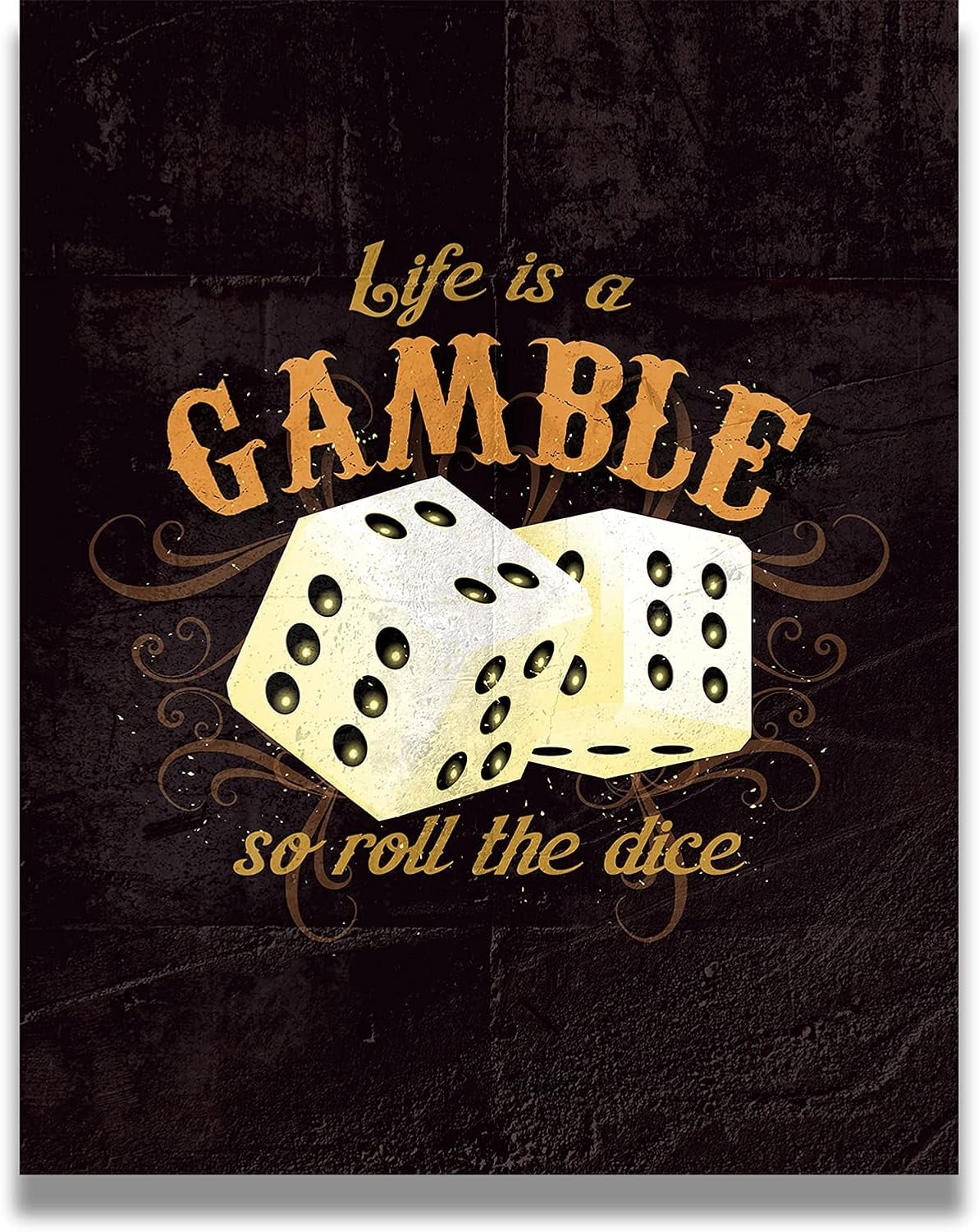 AEFER Life is A Gamble Quote Wall Art Print, Poster or Canvas Casino ...