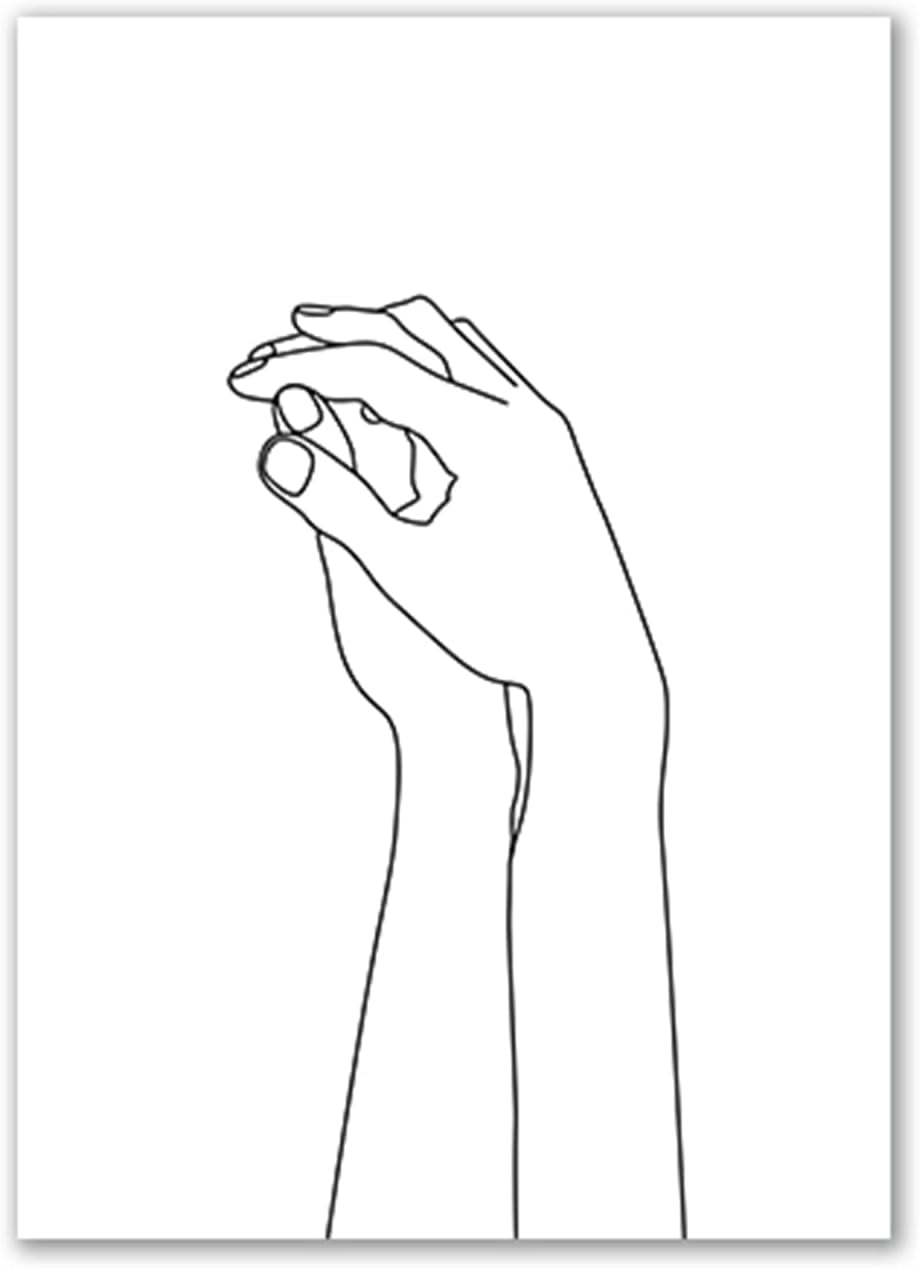 AEFER Minimalist Line Wall Art Couple Holding Hands Minimalist Canvas Aefer minimalist line wall art couple holding hands minimalist canvas