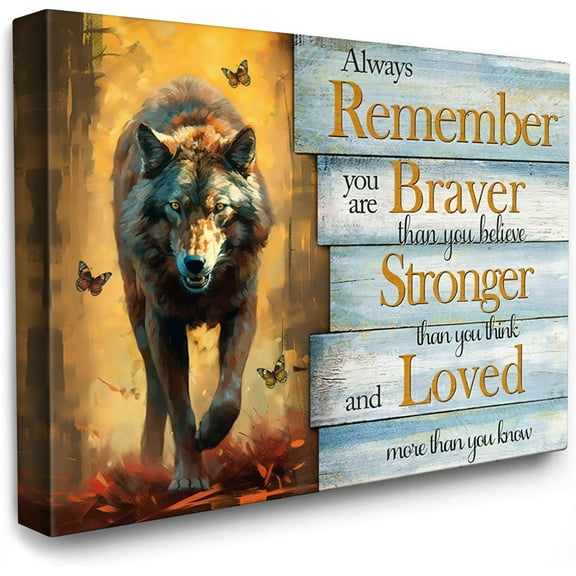 AEFER Motivational Wolf Canvas Wall Art Christian Wolf Painting Wall Decor Inspirational Wolves Posters Home for Living Room Bedroom Bathroom Decor Frame: 16x24inch(40x60cm)