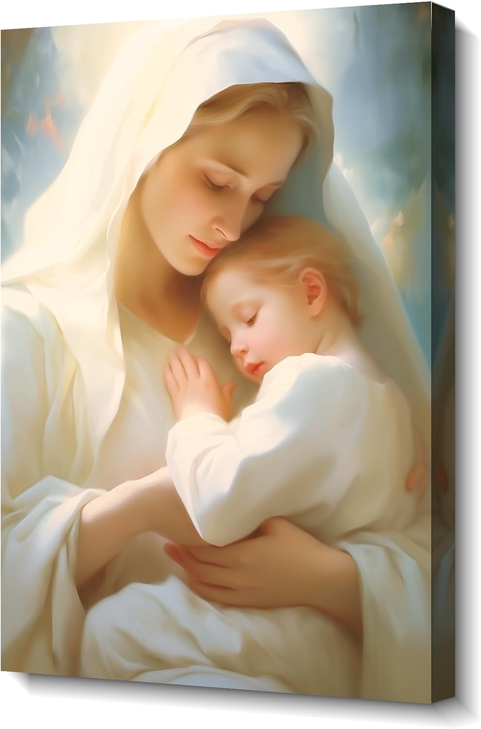 AEFER Religion Wall Art Virgin Mary Canvas Print Baby Jesus Picture ...