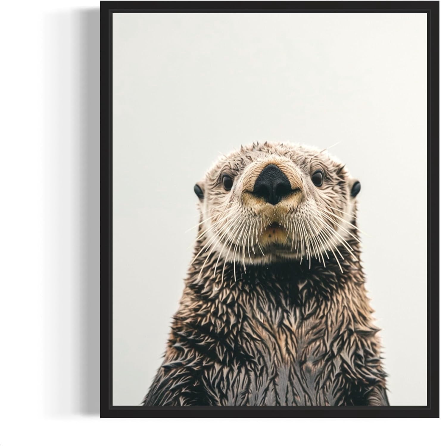 AEFER Sea Otter Poster Art Print, Animal Portrait Wall Art Nature Decor ...