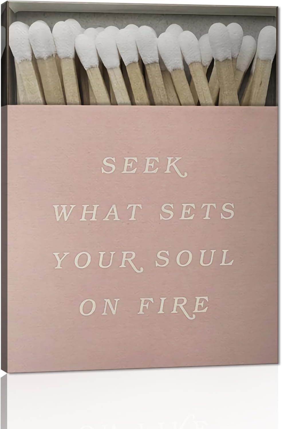 Seek What Sets Your Soul On Fire Deutsch übersetzung AEFER Seek What Sets Your Soul on Fire Motivational Women Canvas Art