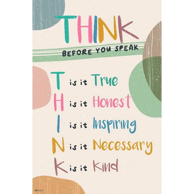 AEFER Think Poster Classroom Boho Decor Cool Wall Art Print Poster ...