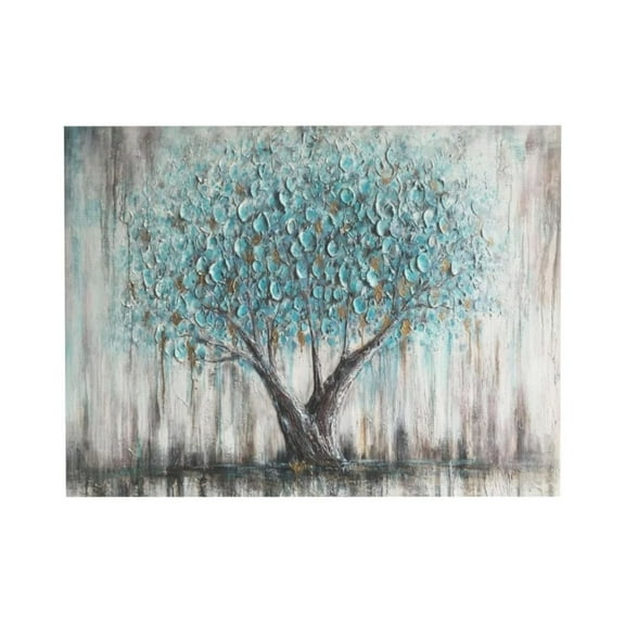 AEFER Tree Wall Art Blue Canvas Wall Decor for Home artwork huge Painting Canvas Print For bedroom Decor Modern Salon kitchen office Hang a picture(J, 24x48inch)