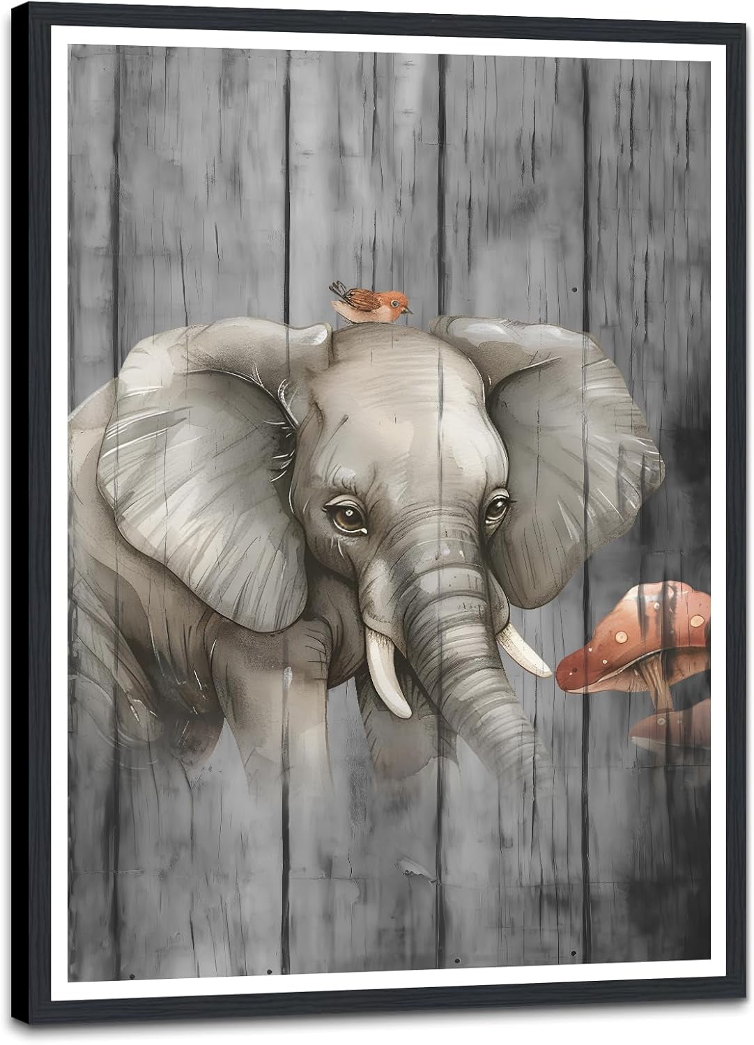 AEFER Unframed Canvas Wall Art for Living Room Elephant Canvas Wall Art ...