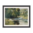 thumbnail image 1 of AEFER Vintage Gold Wall Art, Nature Streamside Retro Paintings, Canvas Prints Artwork with Antique Frame, Victorian Wall Pictures Decor for Living Room Gallery Room Frame: 18x12inch(45x30cm), 1 of 6