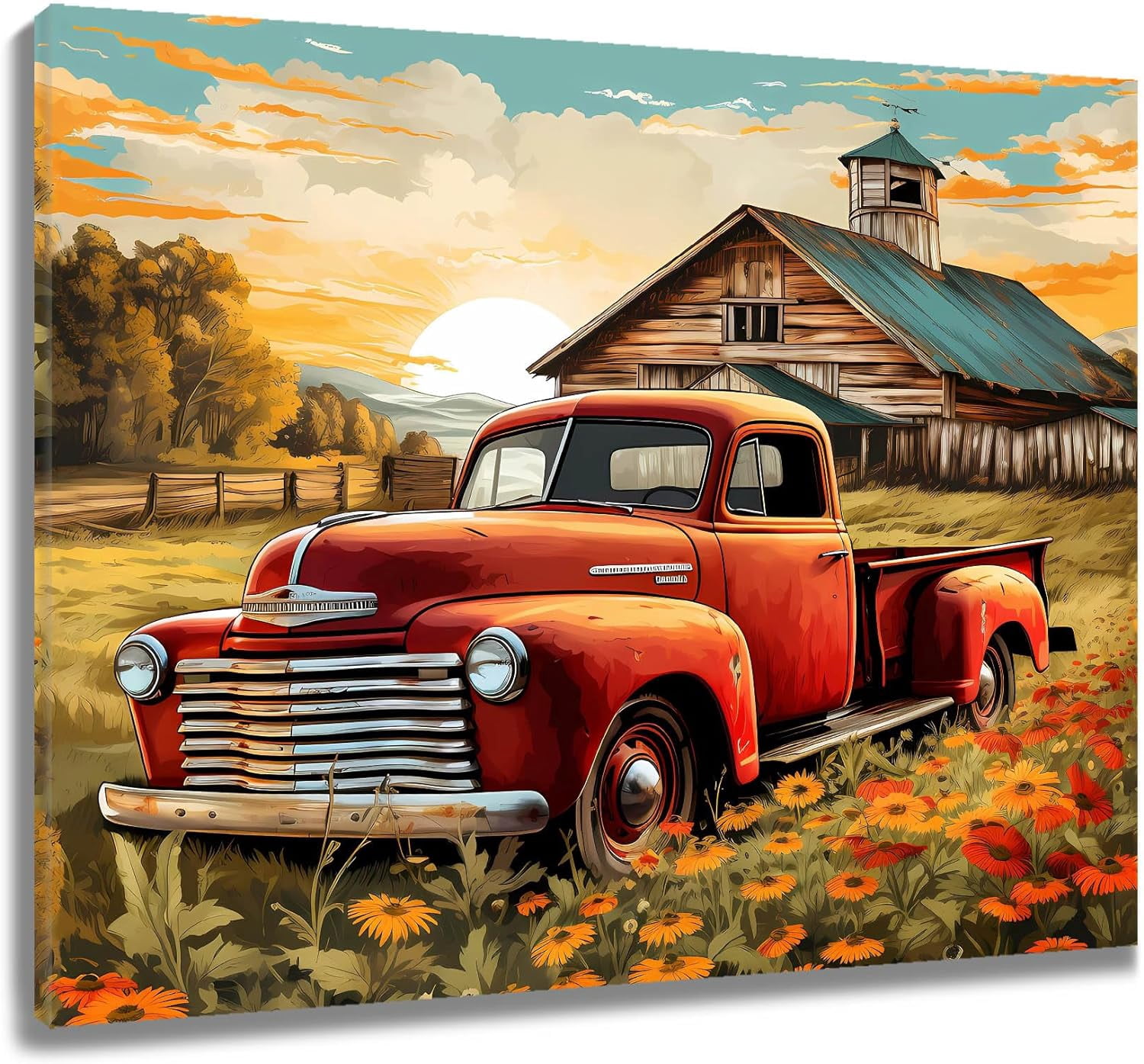 Vintage Coffee Station Canvas Wall Art – Rustic Farmhouse Decor For Kitchen, Cafe, Or Bedroom (38'' X 19'') 6 thumbnail image