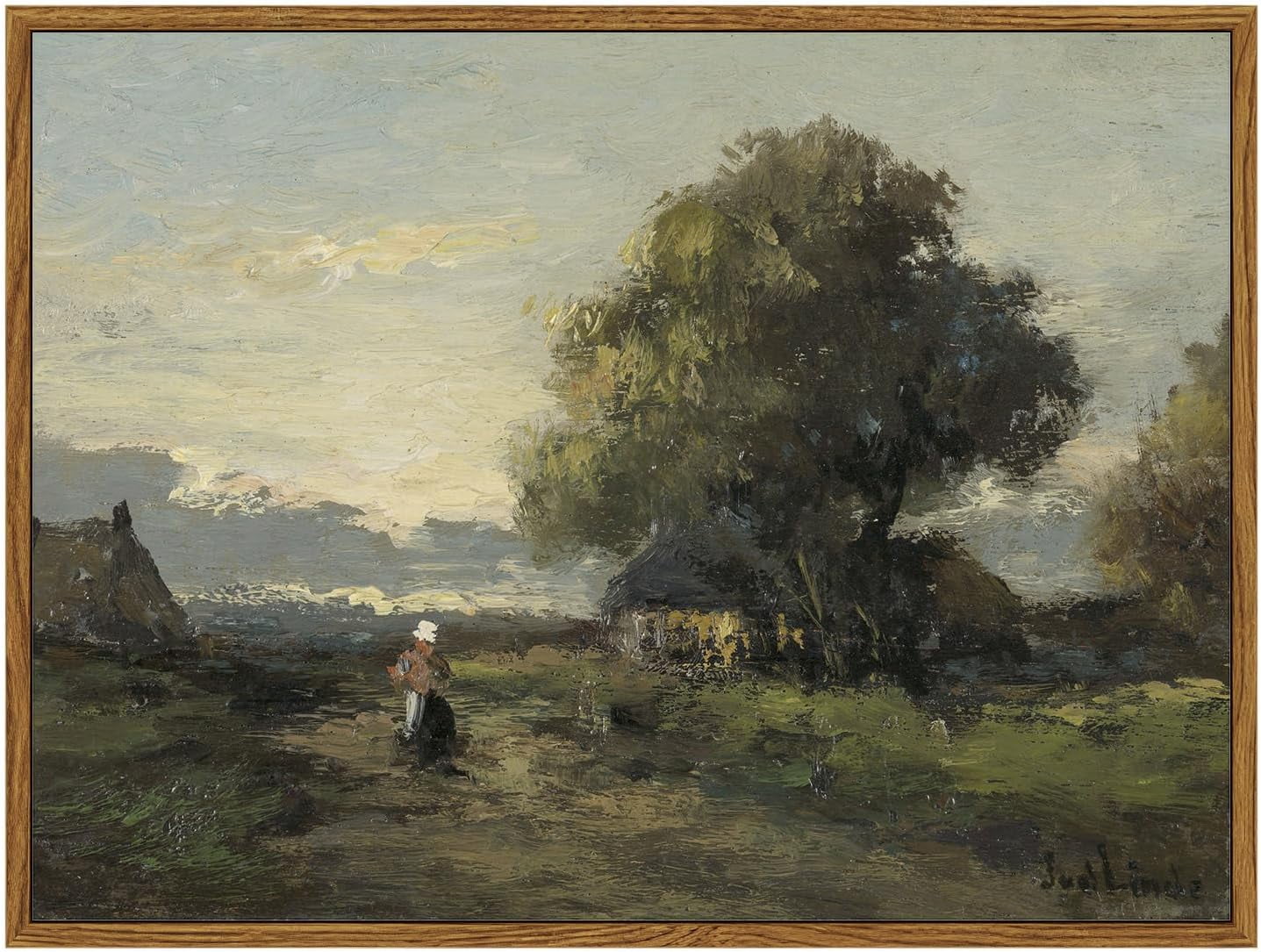 AEFER Vintage Unframed Rustic Wall Art Decor, Bedroom Living Room