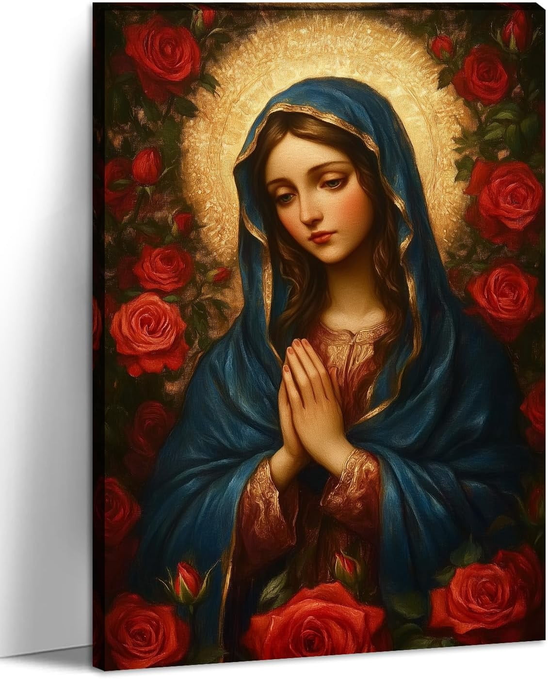 AEFER Virgin Mary Canvas Wall Art MoTher Mary Prayer Picture Religion ...