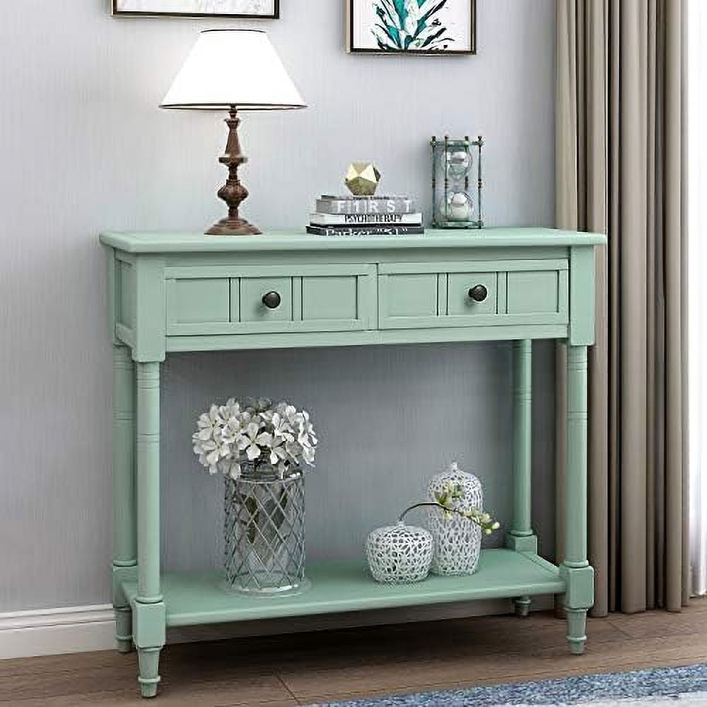 AEFRGHS 35.5 Inch Antique Entry Console Table with Drawers & Bottom ...