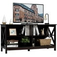 AEFRGHS TV Stand for TVs up to 55 Inch Farmhouse Wood Entertainment