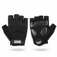 thumbnail image 1 of AEGEND Half Finger Cycling Gloves, Breathable Mesh Bike Gloves with Shock-Absorbing Padded Palm, Anti-Slip Grip, Finger Pull Tabs for Road Cycling, Mountain Biking, Gym and Outdoor Sports, Black - L, 1 of 8