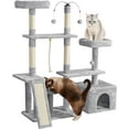 thumbnail image 1 of AEGFKD Rotatable Cat Tree 53.5in Multi-Level Cat Tower for Indoor Kittens/Large Cats, Pet House with Scratching Posts,Climbing Furniture Play Center, Light Gray, 1 of 18
