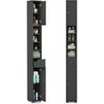 thumbnail image 1 of AEGFKD Tall Slim Bathroom Storage Cabinet, 71" Freestanding Bathroom Cabinet w/ 2 Doors, 1 Drawer & 5 Adjustable Shelves, Floor Narrow Tower Cabinet for Small Spaces, 8" x 8" x 71" (Grey), 1 of 9