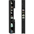 thumbnail image 1 of AEGFKD Tall Slim Bathroom Storage Cabinet, 71" Freestanding Bathroom Cabinet w/ 2 Doors, 1 Drawer & 5 Adjustable Shelves, Floor Narrow Tower Cabinet for Small Spaces, 8" x 8" x 71" (Black), 1 of 9