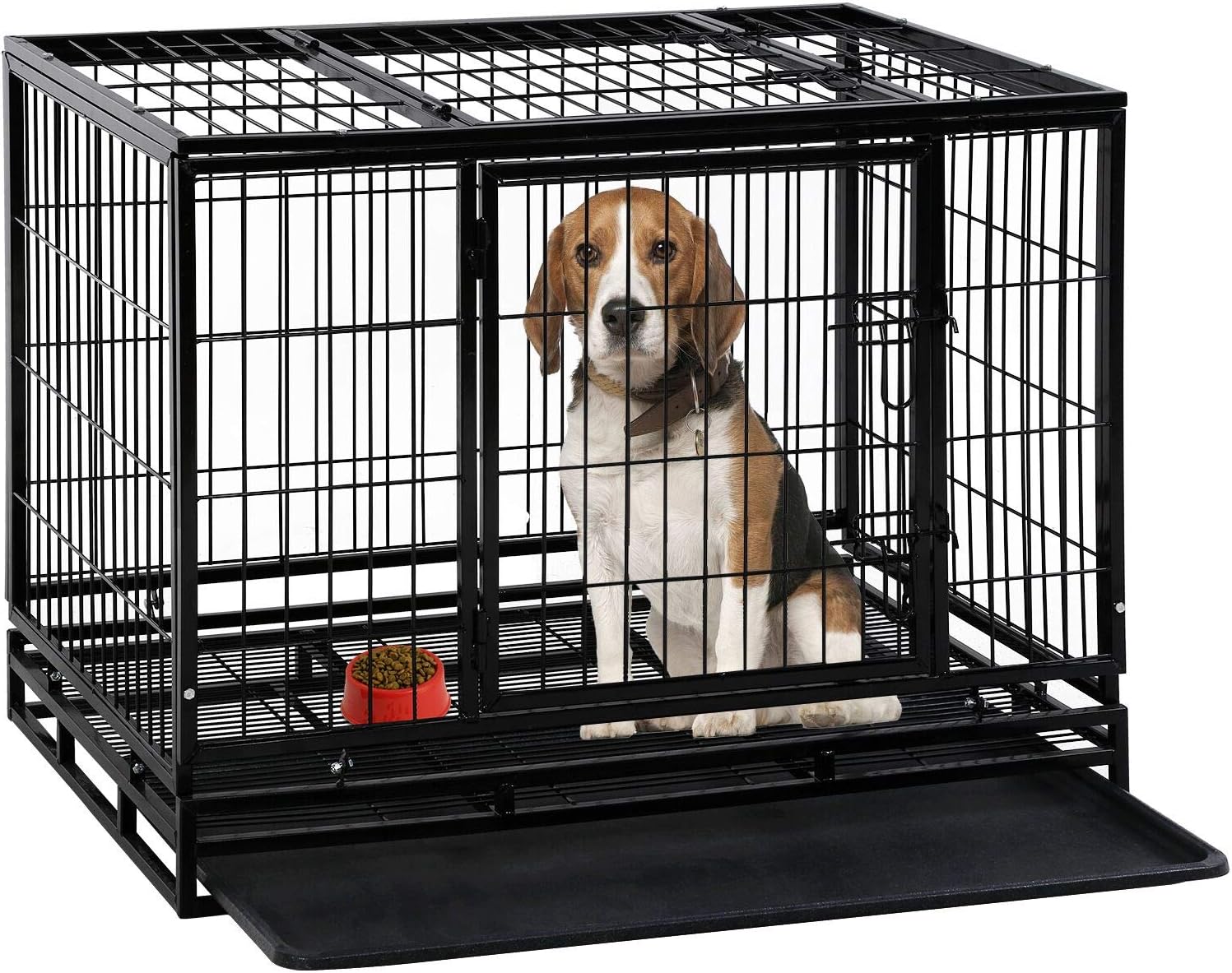 AEGFKDDog Crate Cage for Large Dogs Heavy Duty 36 Inches Dog Kennel Pet ... - Dog Crate Tumblers Lock