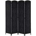 thumbnail image 1 of AEGFKDFoldable willow partition screen, simple and stylish design, easily divides home office areas, protects private space，Black Wood, 1 of 8