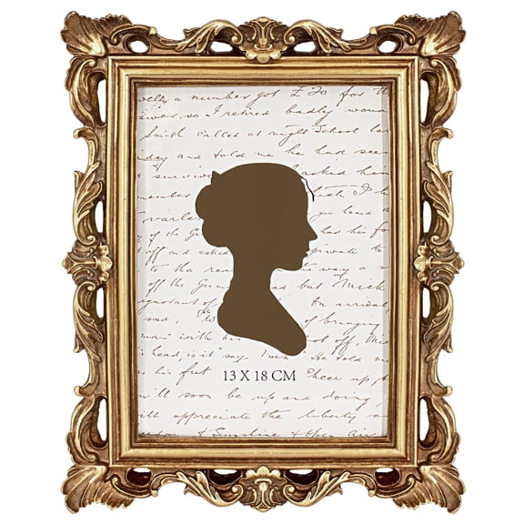 AELS Vintage Picture Frame, Fits 5x7 Photos, Antique Photo Frame with Glass Front, Tabletop & Wall Hanging Display