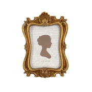 AELS Vintage Picture Frame, Fits 5x7 Photos, Antique Photo Frame with Glass Front, Tabletop & Wall Hanging Display
