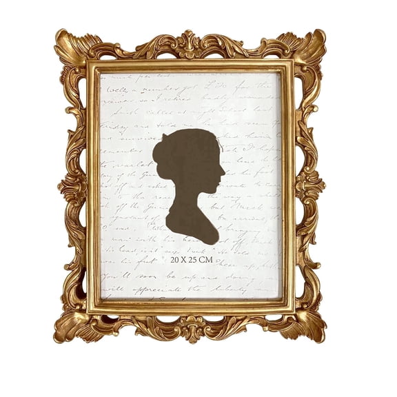 AELS Vintage Picture Frame, Fits 8x10 Photos, Antique Photo Frame with Glass Front, Golden Bronze Finish, Tabletop & Wall Hanging Display