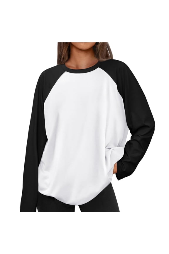Women Oversized Long Sleeve Shirt 2025 Summer Casual Basics Top Loose Fit Tee Fashion Cute Clothes
