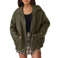 thumbnail image 1 of AELand Women's Oversized Leather Jackets Faux Suede Fall Fashion Motorcycle Coats Winter Outerwear, 1 of 6